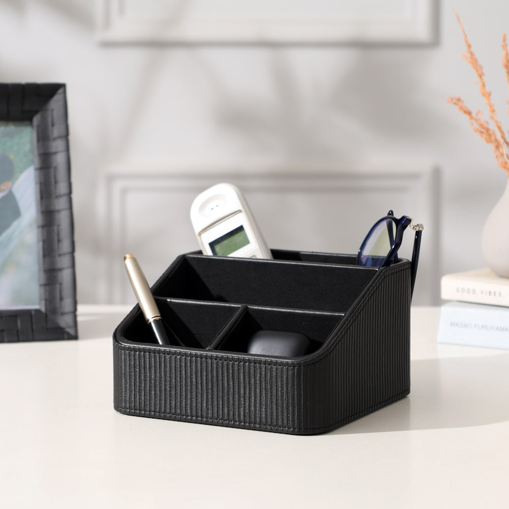 Stripes Multi-compartment Organiser - Black