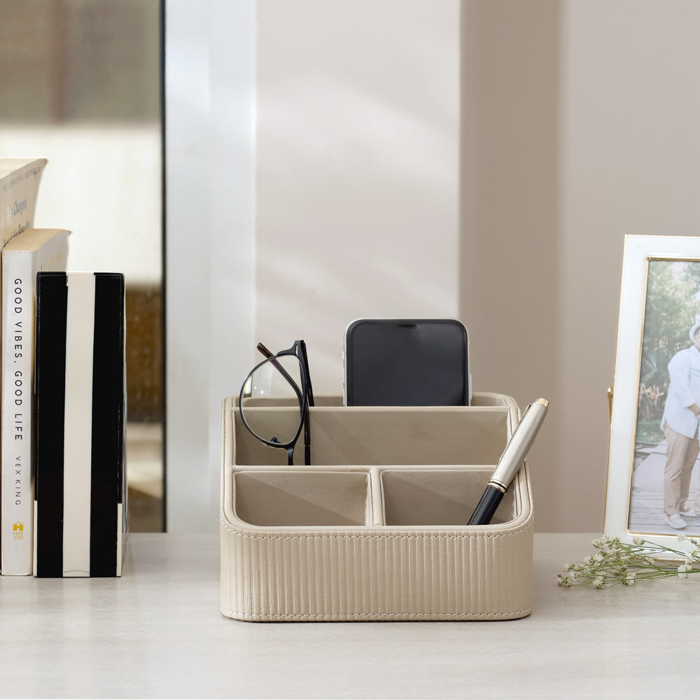 Stripes Multi-compartment Organiser - Greige