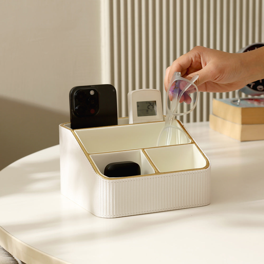 Stripes Multi-compartment Organiser - Ivory