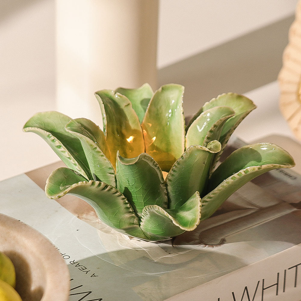 Succulent Tealight Holder Large - Green