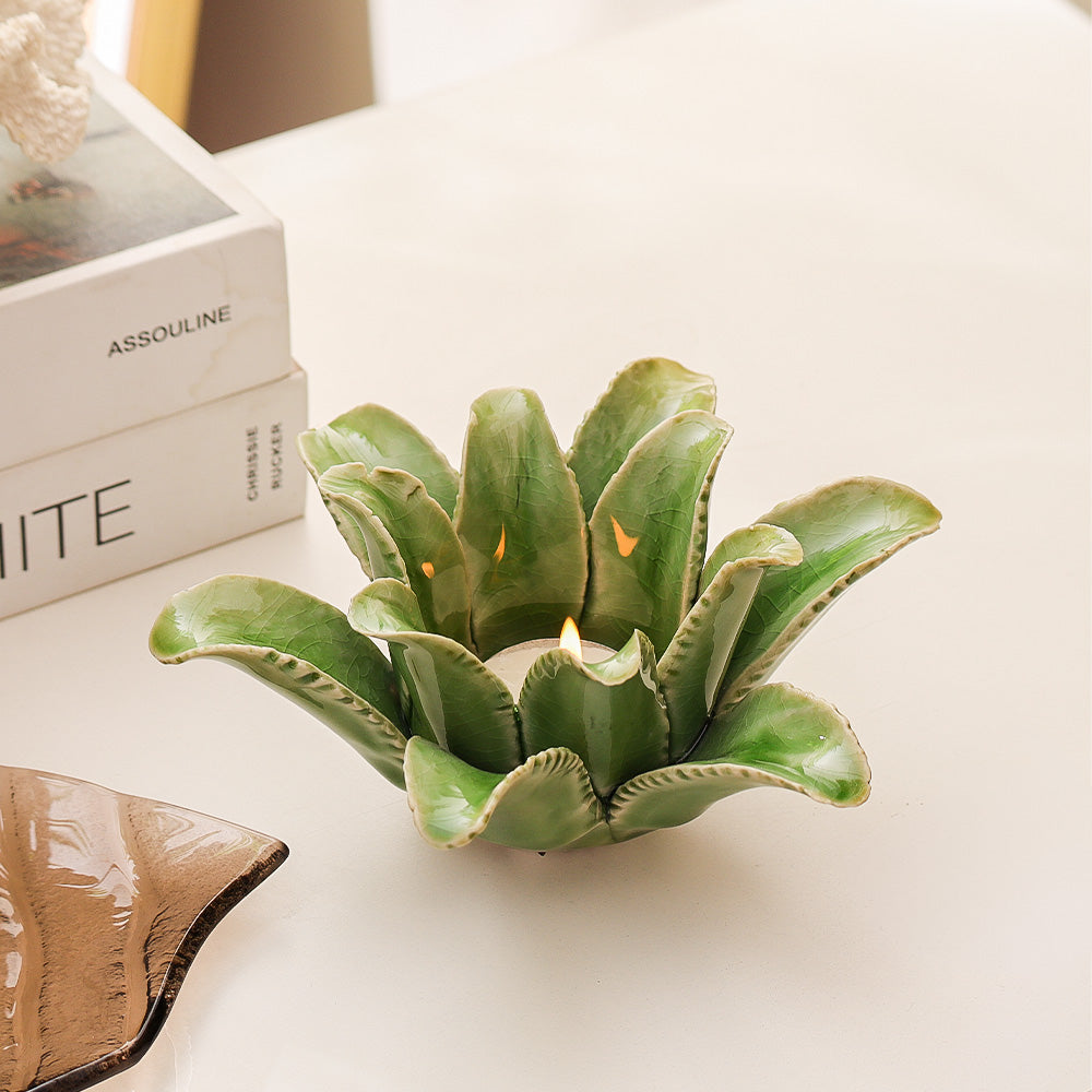 Succulent Tealight Holder Large - Green