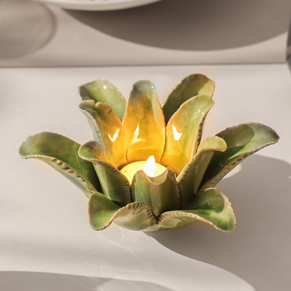 Succulent Tealight Holder Large - Green