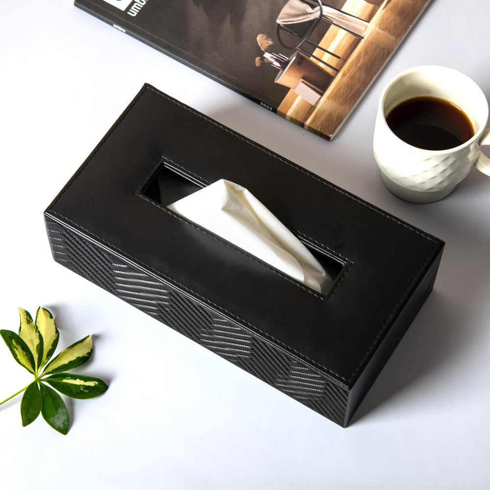 Waverly Tissue Box Holder - Black