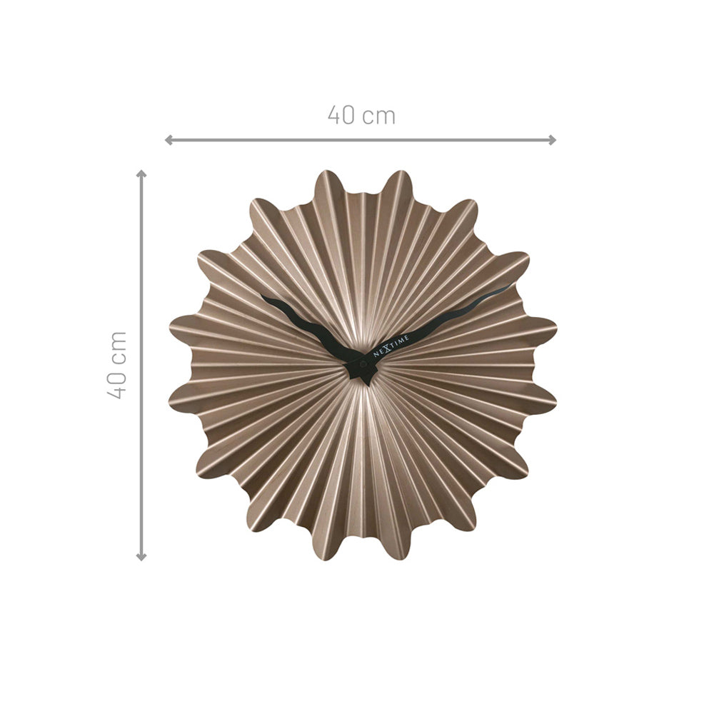 Sunny Wall Clock 40cm - Brown