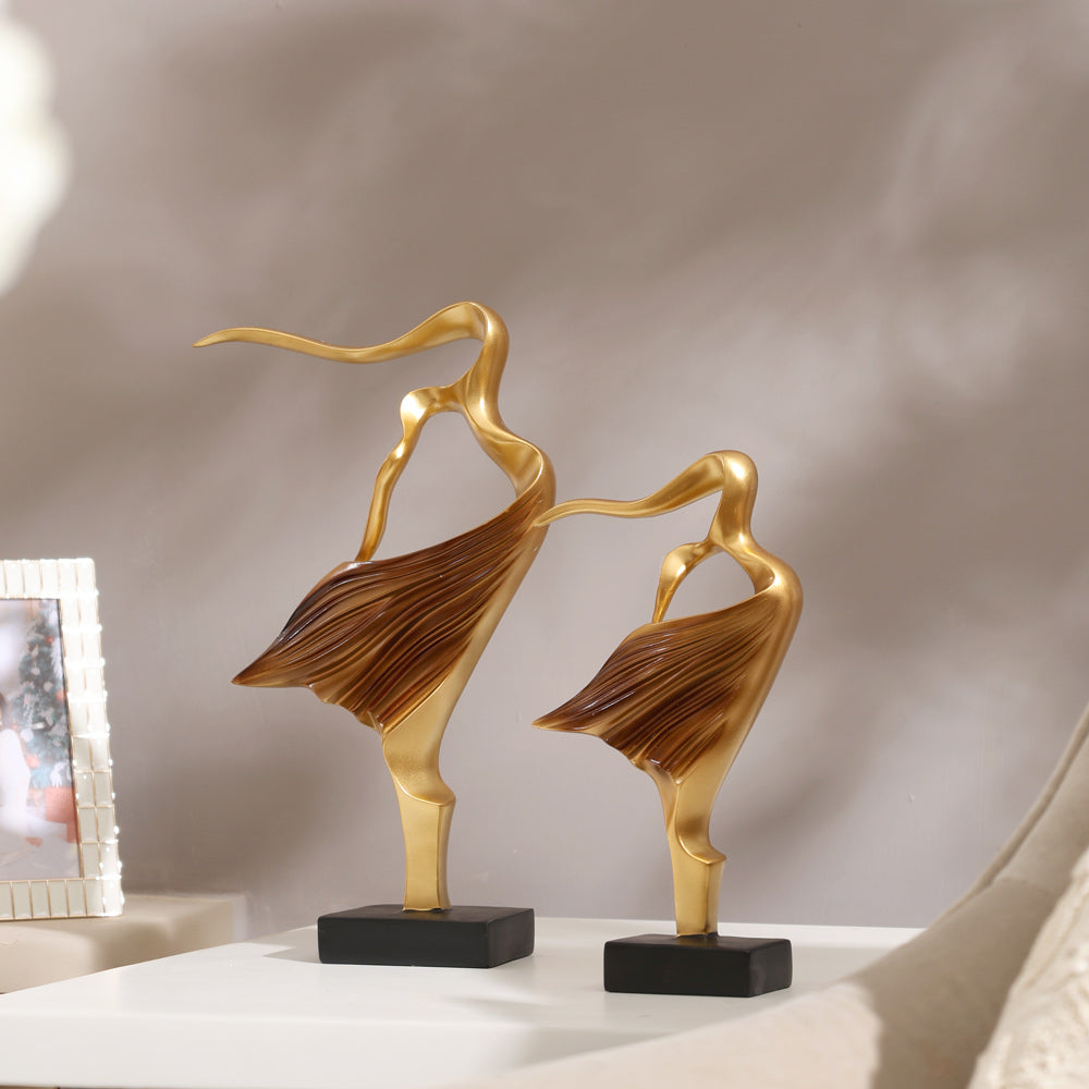 Sway Decorative Sculptures, Set of 2 - Gold