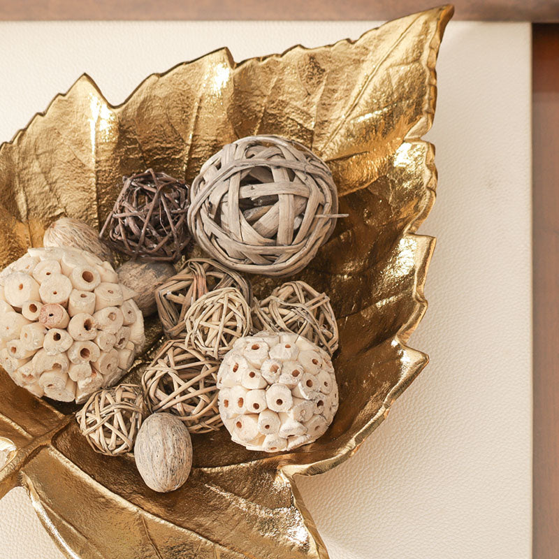 Sycamore Leaf Decorative Bowl Large - Gold