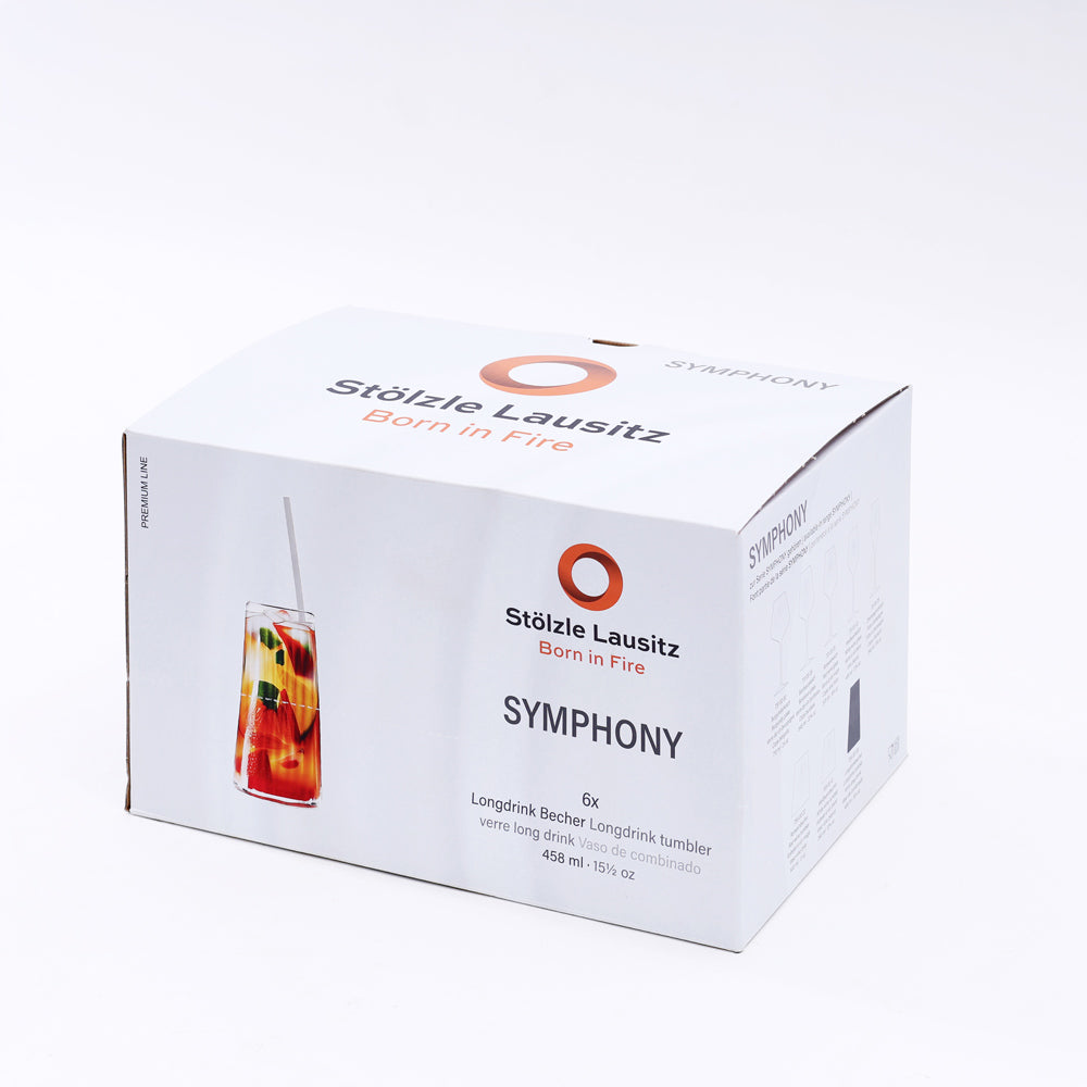 Symphony Long Drink Glasses 460ml, Set of 6