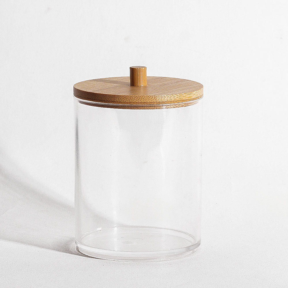 Tabz Round Storage Jar with Bamboo Lid - Medium