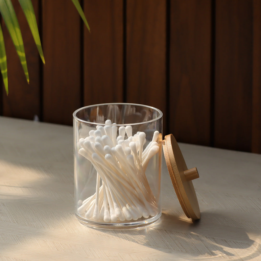 Tabz Round Storage Jar with Bamboo Lid - Small