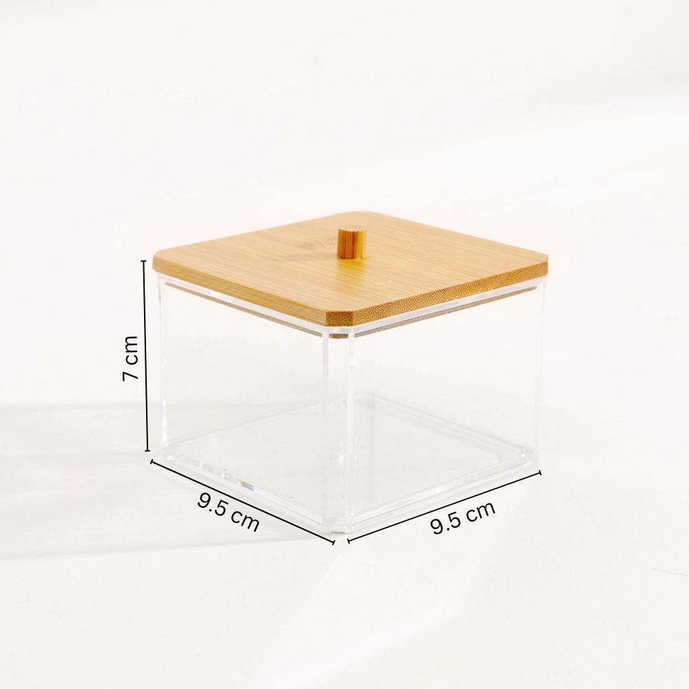 Tabz Square Storage Jar With Bamboo Lid - Medium