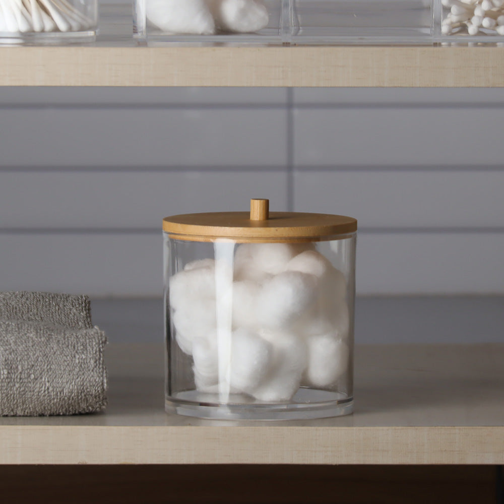 Tabz Round Storage Jar with Bamboo Lid - Medium