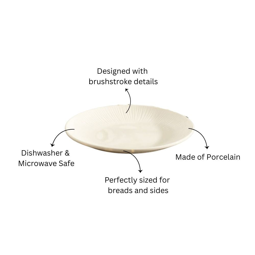 Talia Quarter Plate - Ivory