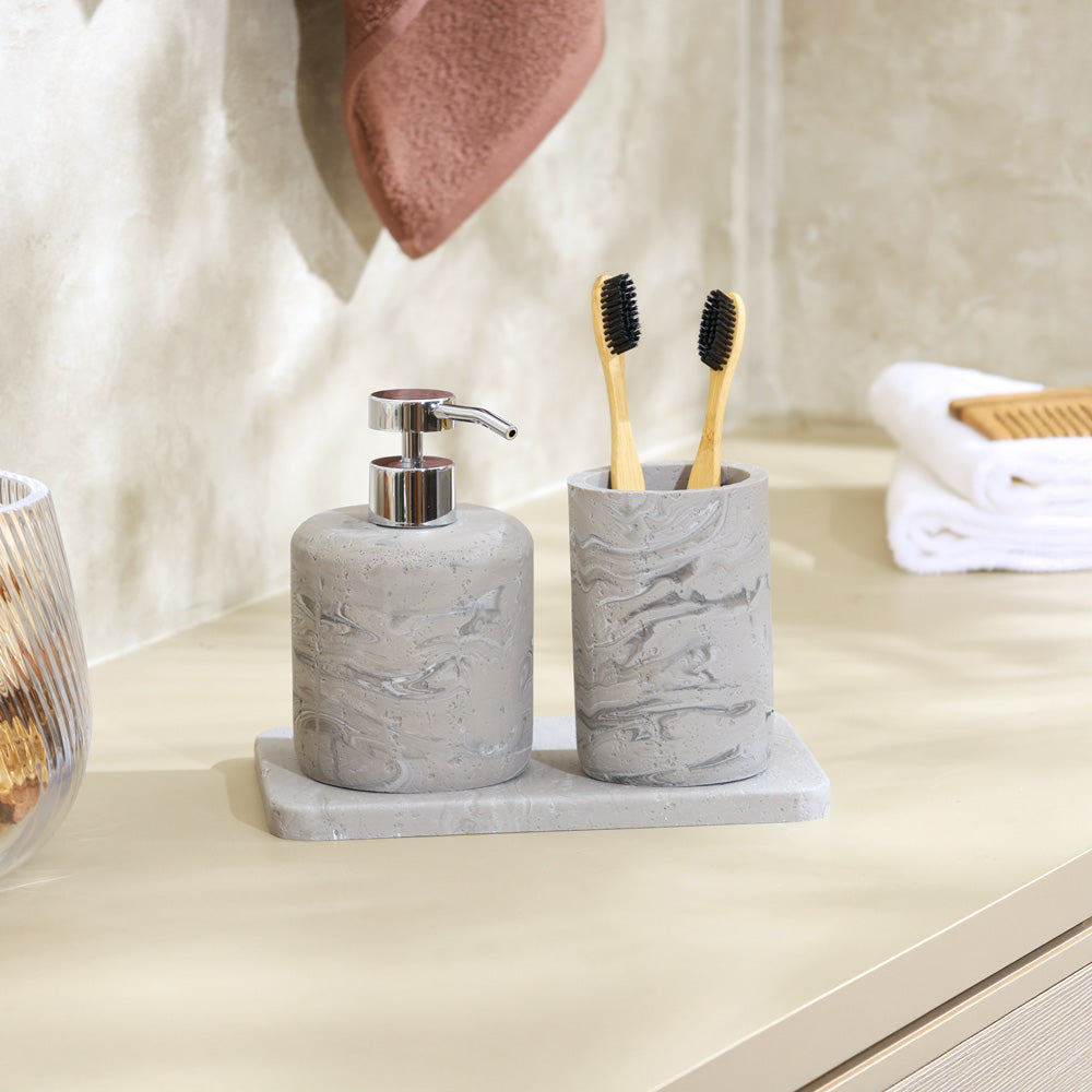 Talon 3-piece Bathroom Set - Stone Grey
