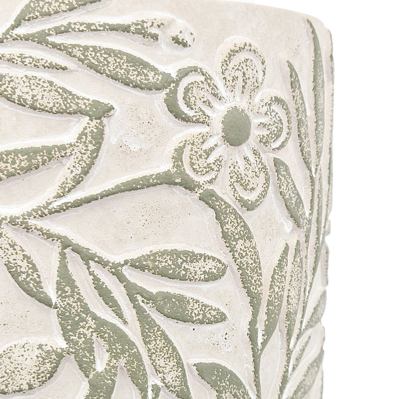 Tao Concrete Planters, Set of 2 - Green Pansy