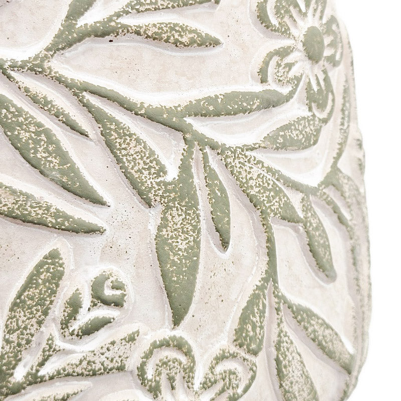 Tao Concrete Planters, Set of 2 - Green Pansy