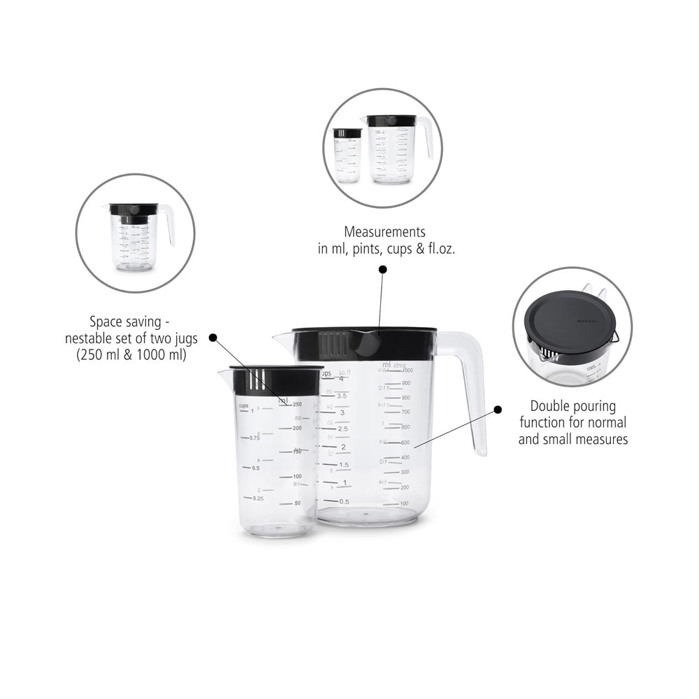 Tasty Plus Measuring Jug, Set of 2