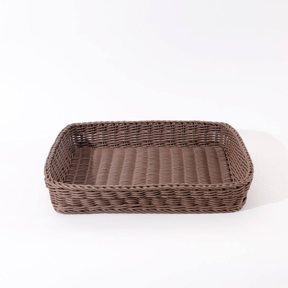 Tate Rectangular Basket Large - Dark Brown