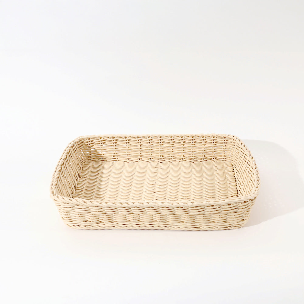 Tate Rectangular Basket Large - Ivory