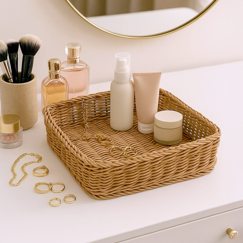 Tate Square Basket Medium - Khaki