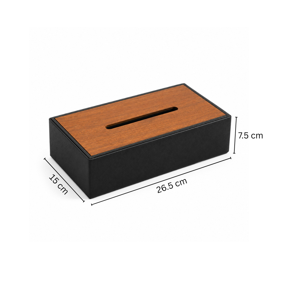 Tavo Tissue Box Holder - Navy Wood