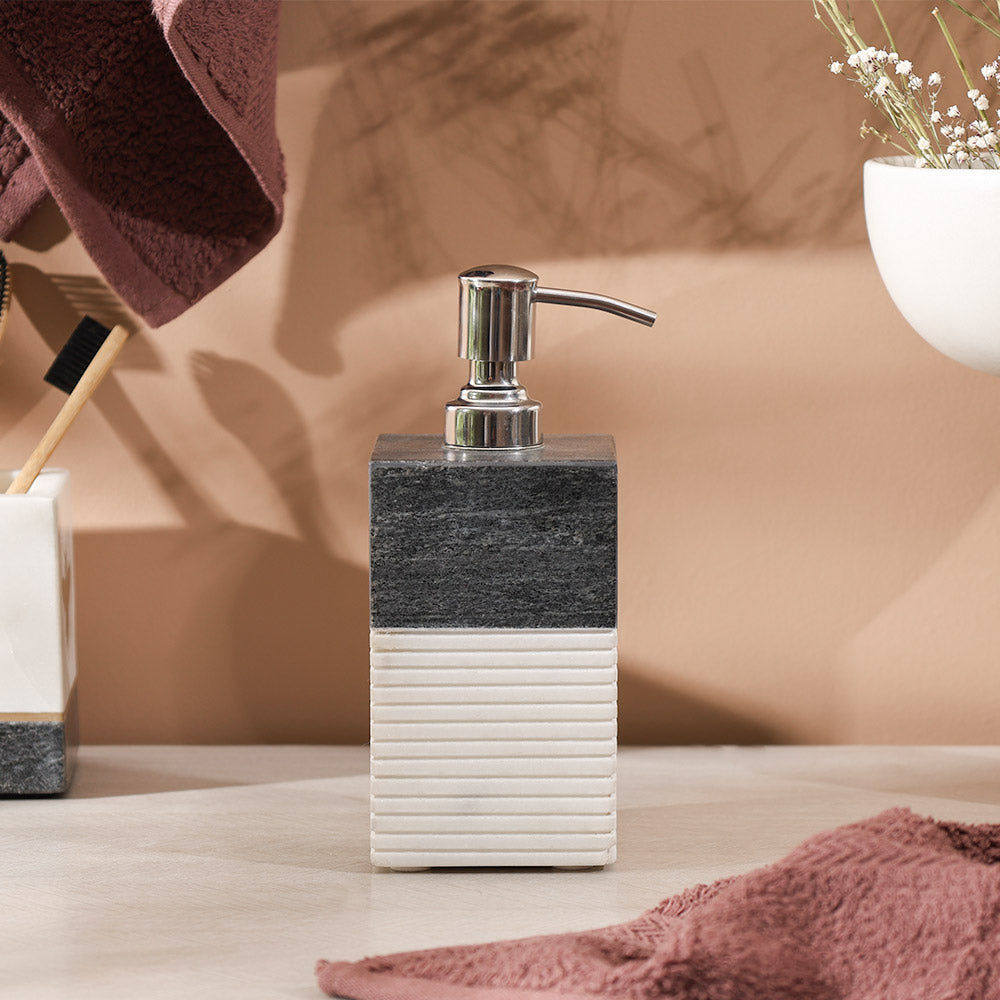 Tazo Marble Soap Dispenser - Black White