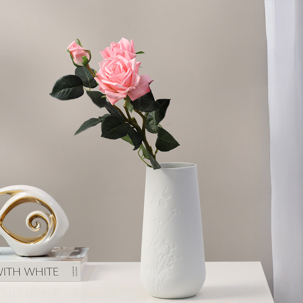 Tea Rose Faux Stem - Light Pink