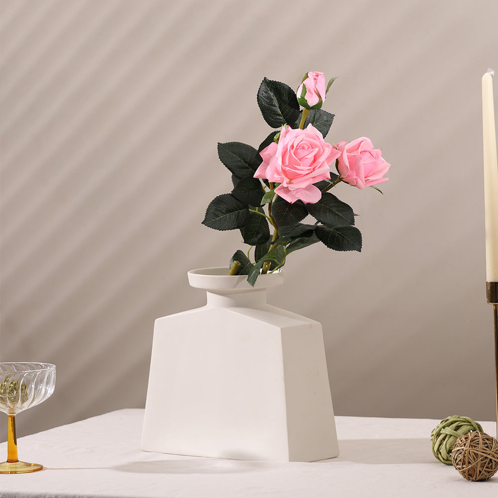 Tea Rose Faux Stem - Light Pink
