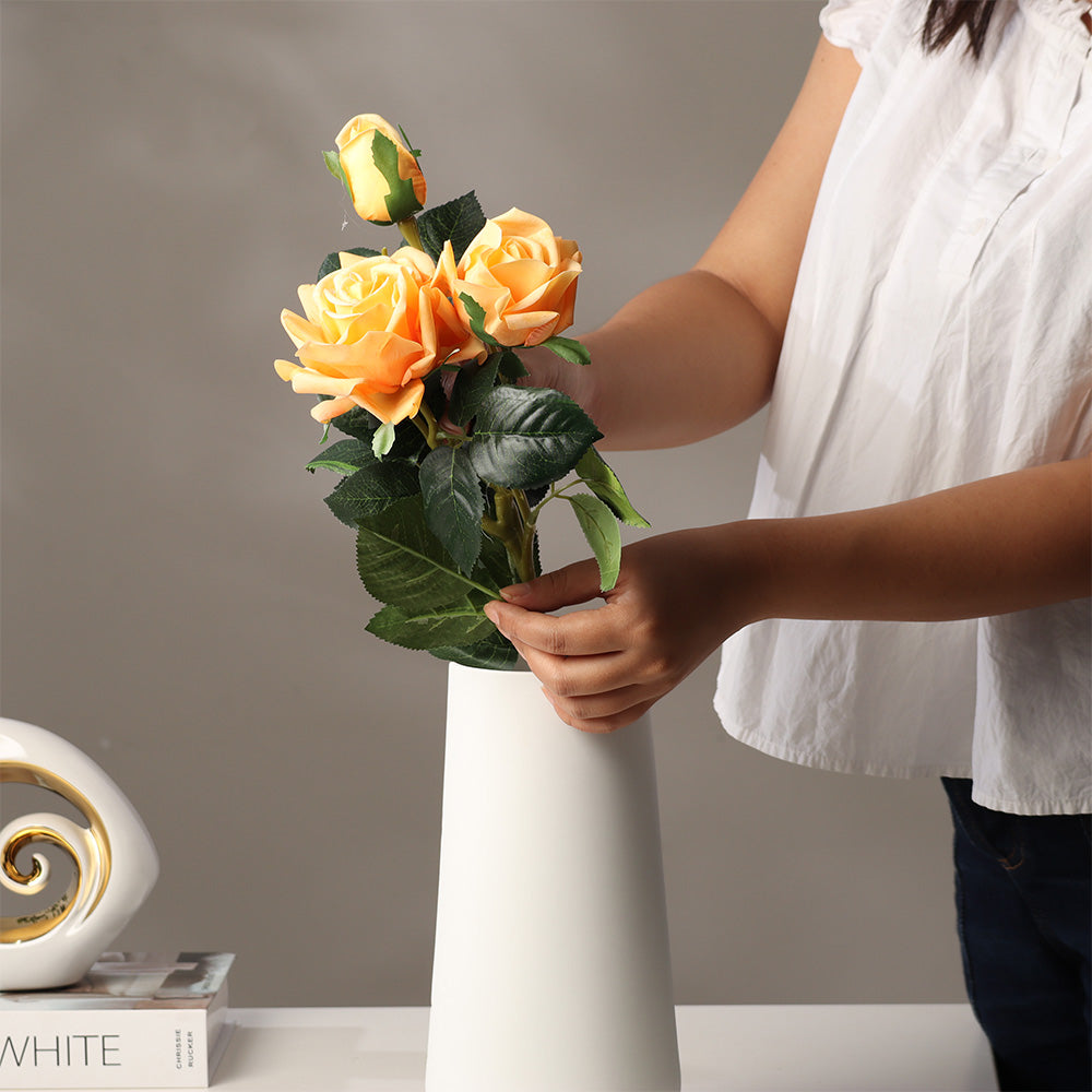 Tea Rose Faux Stem - Sunrise Yellow