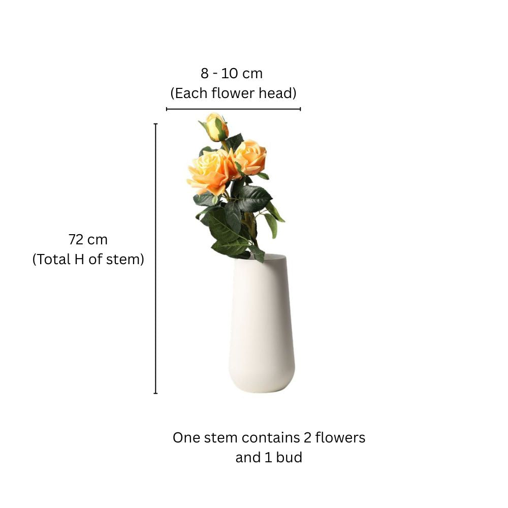 Tea Rose Faux Stem - Sunrise Yellow