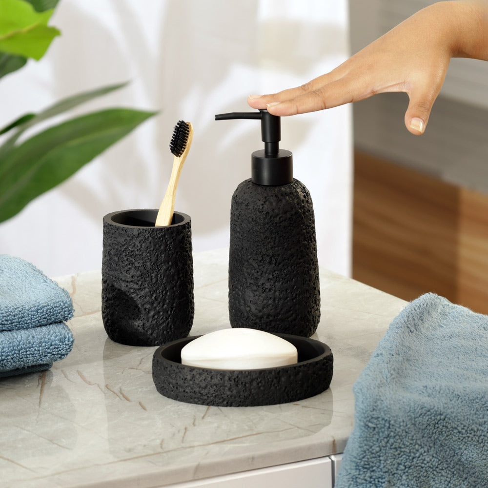 Terra 3-piece Bathroom Set - Black