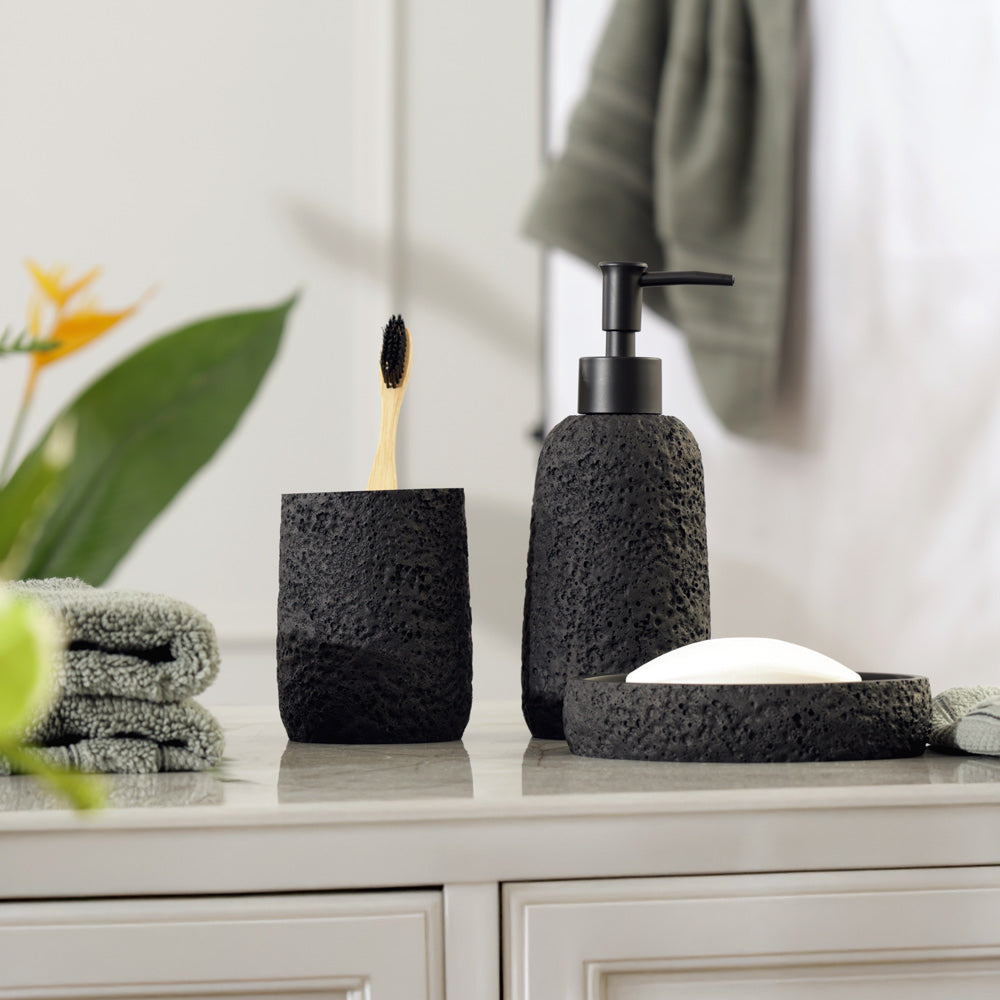 Terra 3-piece Bathroom Set - Black