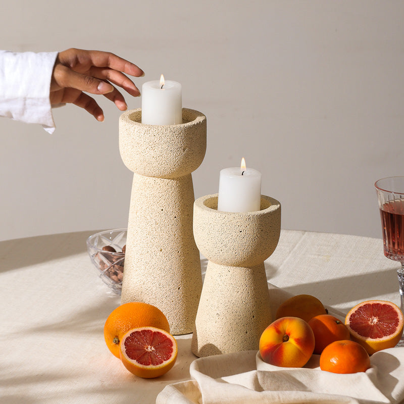 Terra Aerocrete Candlestand Small - Beige