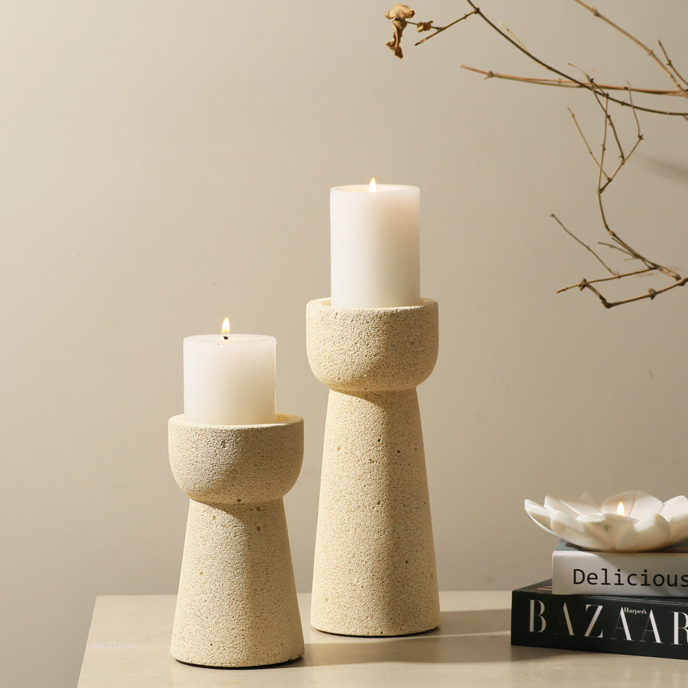 Terra Aerocrete Candlestand Large - Beige