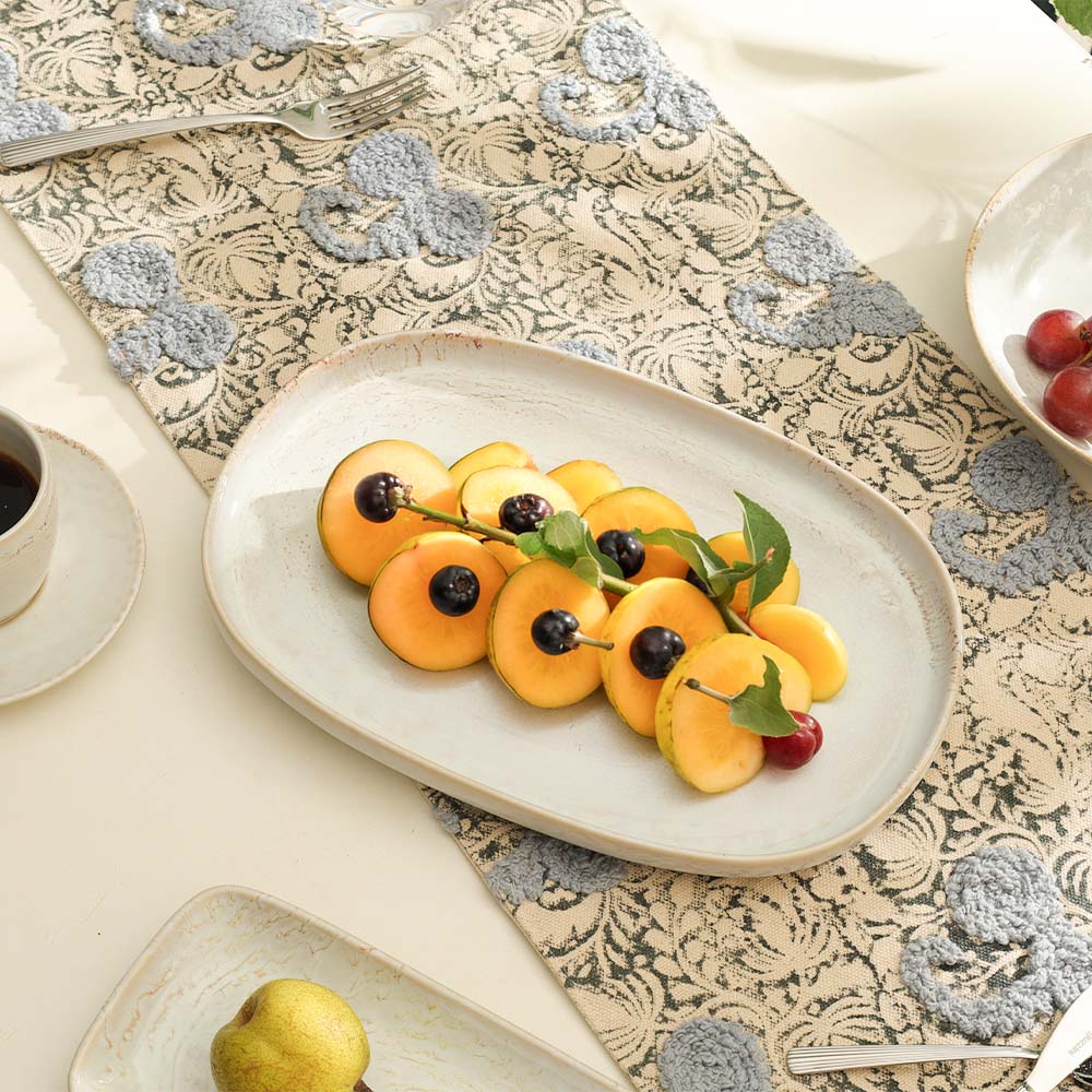 Terra Oval Platter - Blue Eye Gold