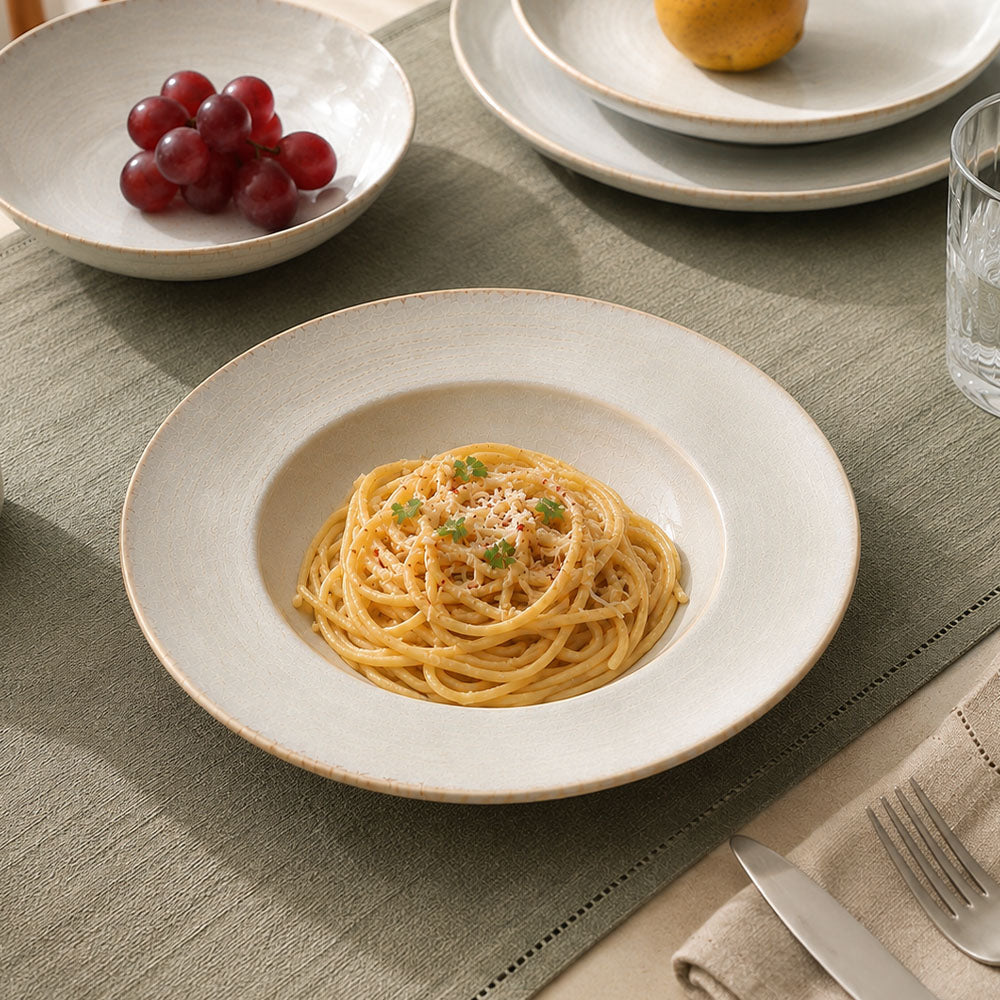 Terra Pasta Plate - Blue Eye Gold