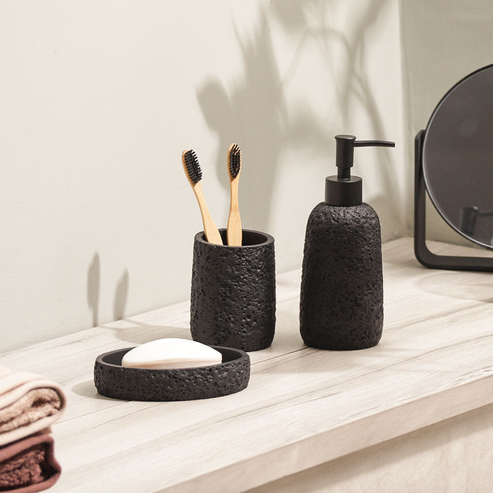Terra 3-piece Bathroom Set - Black