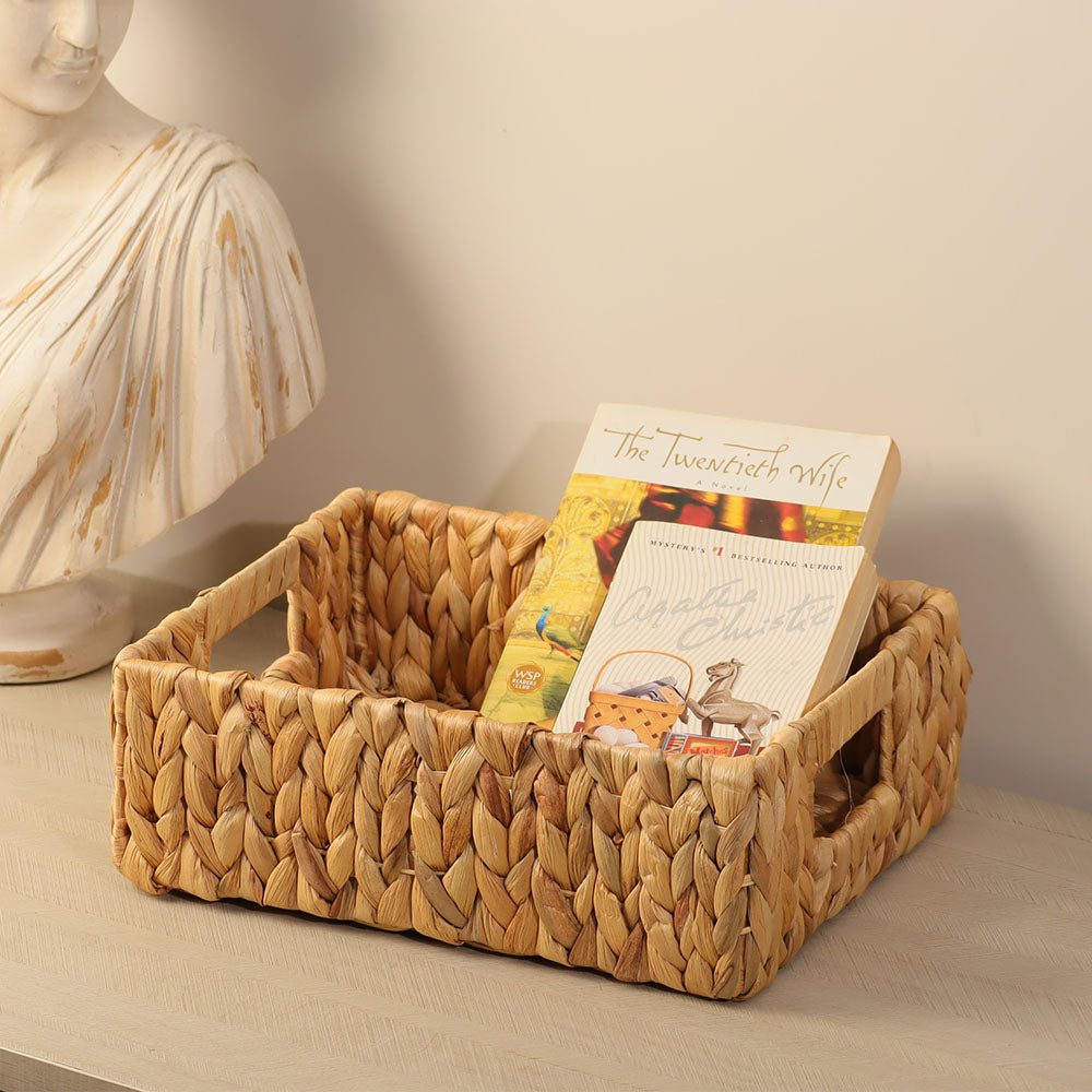 Water Hyacinth Storage Tray Medium - Natural