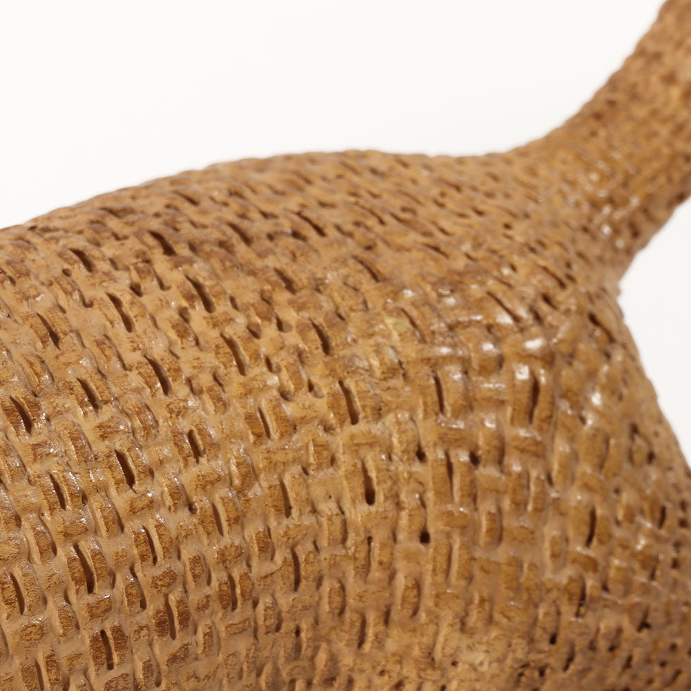 Textured Dachshund Sculpture - Pale Gold