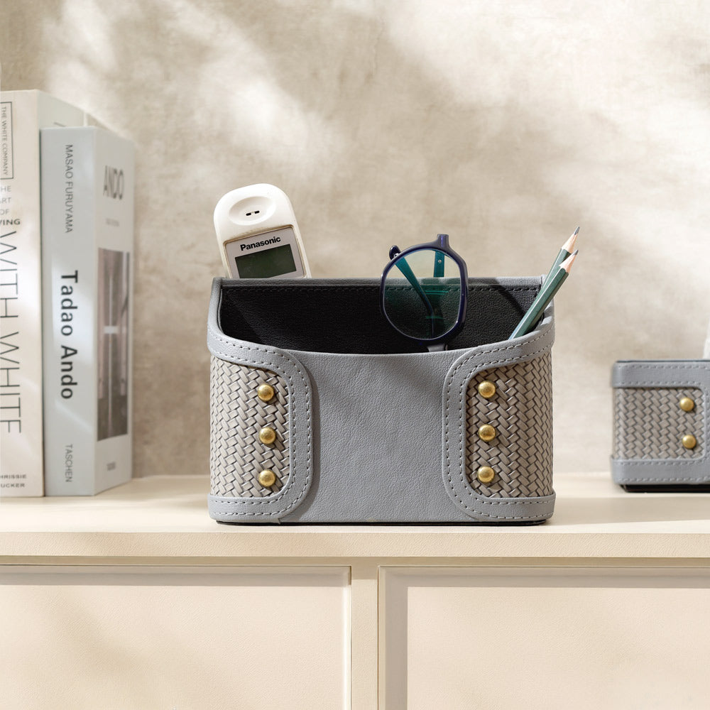 Leah Studded Multi-compartment Organiser - Dark Grey
