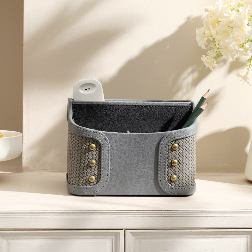 Leah Studded Multi-compartment Organiser - Dark Grey