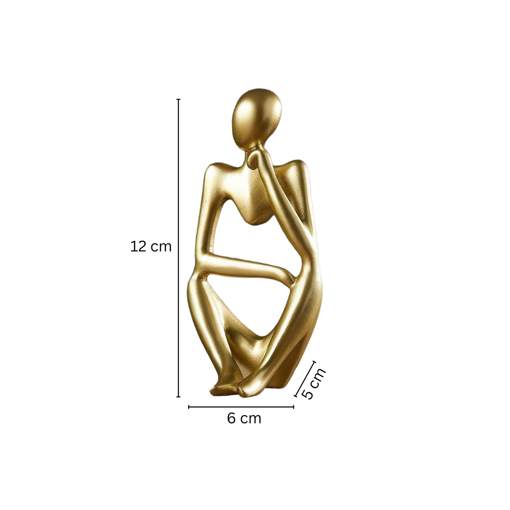The Thinker Decorative Sculpture Small - Gold