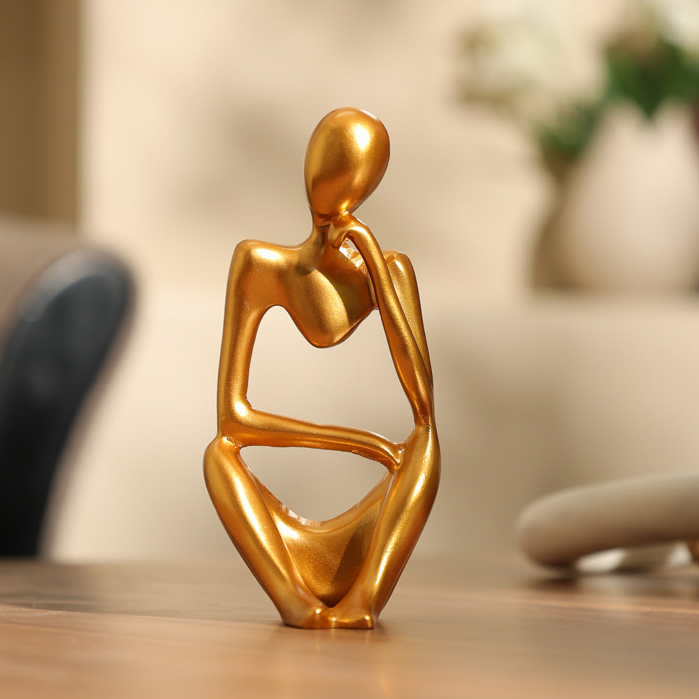 The Thinker Decorative Sculpture Small - Gold