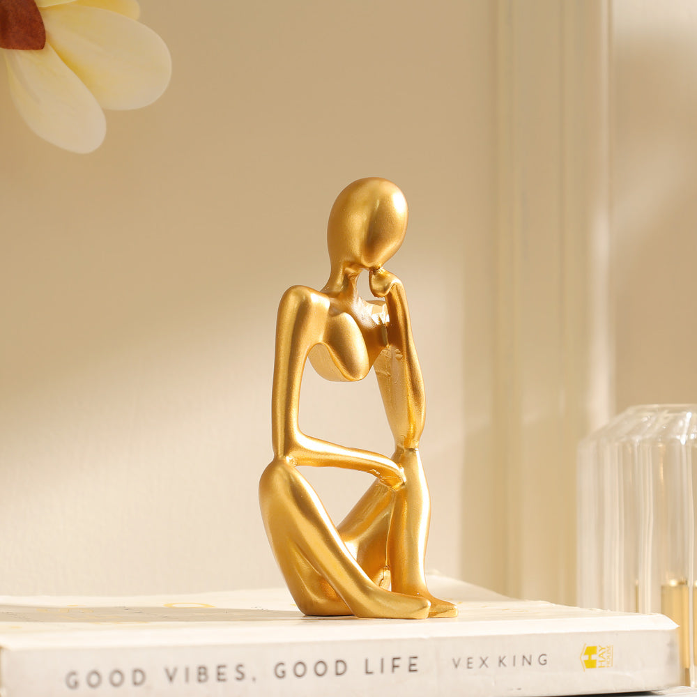 The Thinker Decorative Sculpture Small - Gold