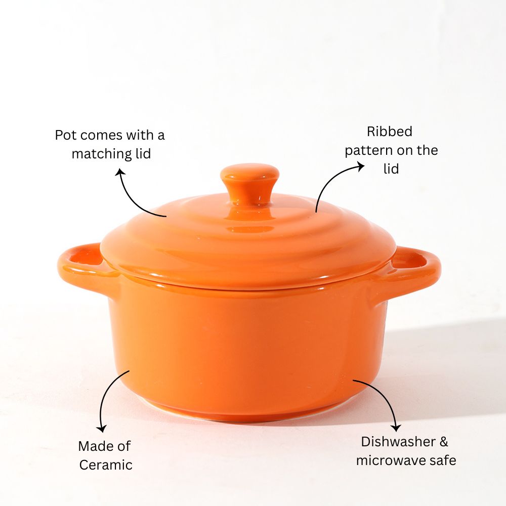 Therma Ceramic Serving Pot Small - Orange