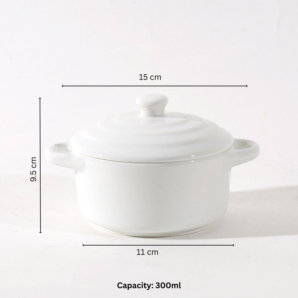 Therma Ceramic Serving Pot Small - White