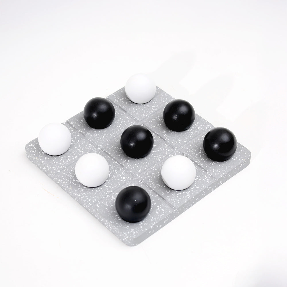 Tic-Tac-Toe Concrete Tabletop Game - Monochrome
