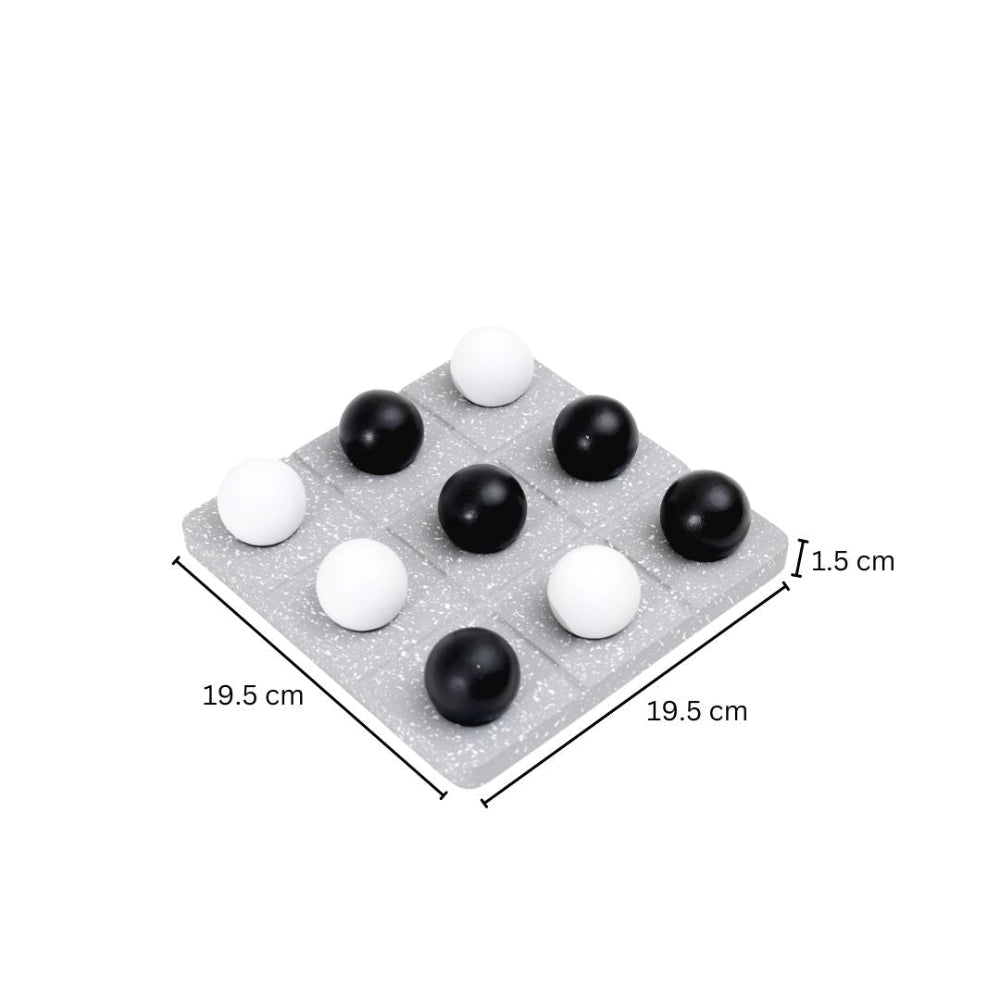 Tic-Tac-Toe Concrete Tabletop Game - Monochrome