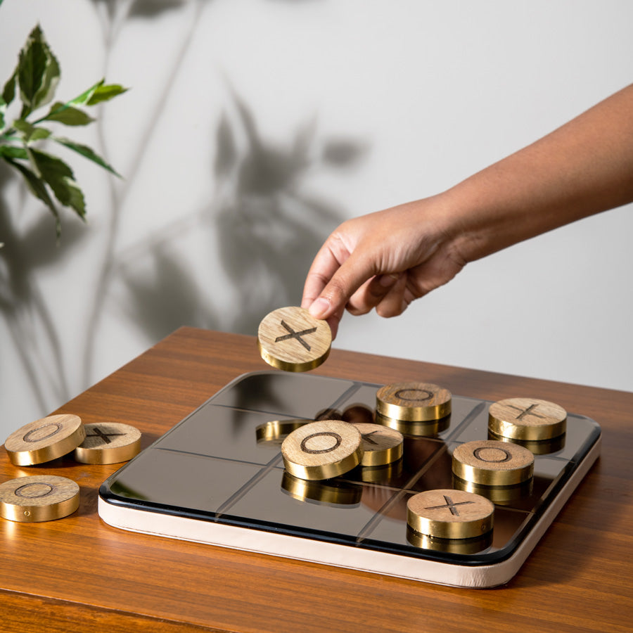 Tic-Tac-Toe Glass Tabletop Game