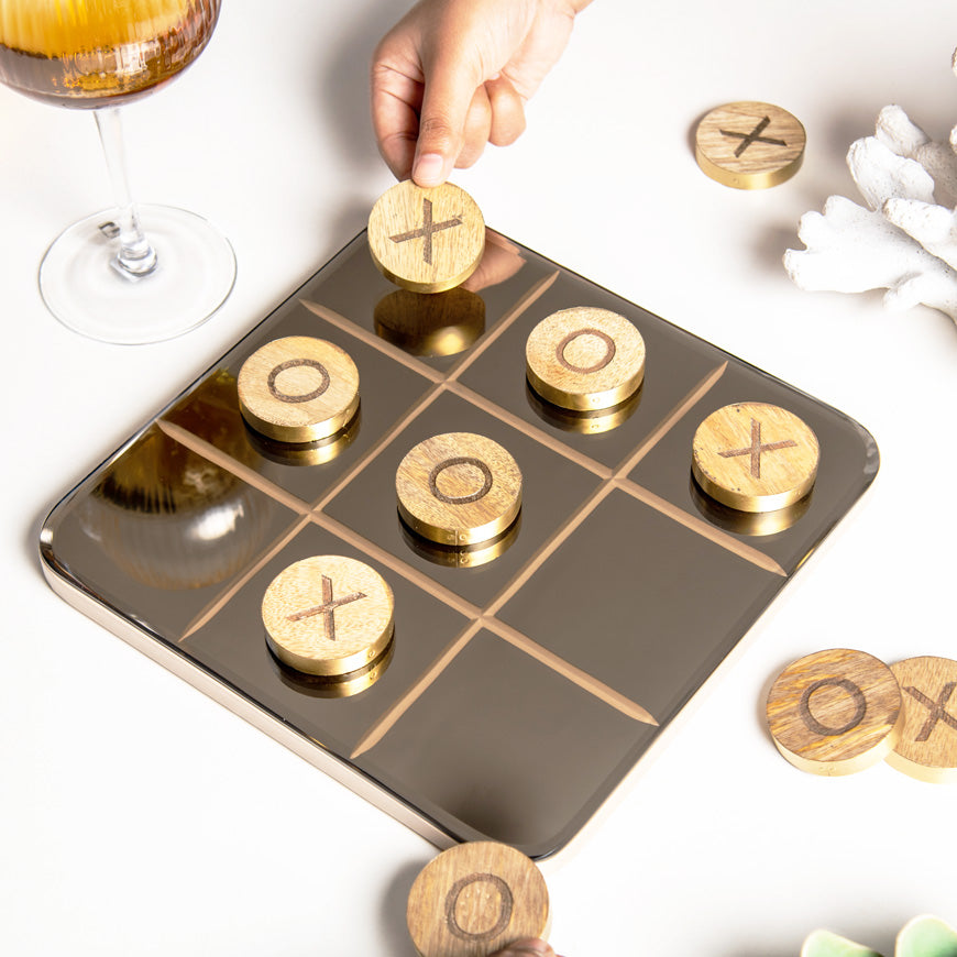 Tic-Tac-Toe Glass Tabletop Game