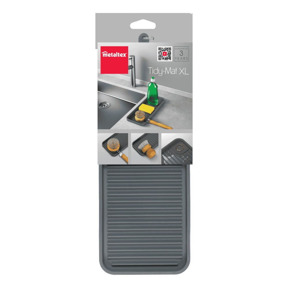 Tidy-Mat Silicone Sink Organizer XL- Grey